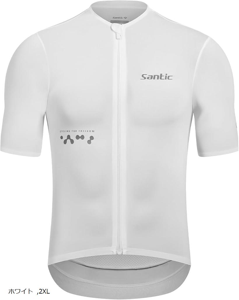メンズ サイクルジャージ 半袖 薄め 涼感素材 サイクリングウエア サイクルウエア ロードバイクジャー..