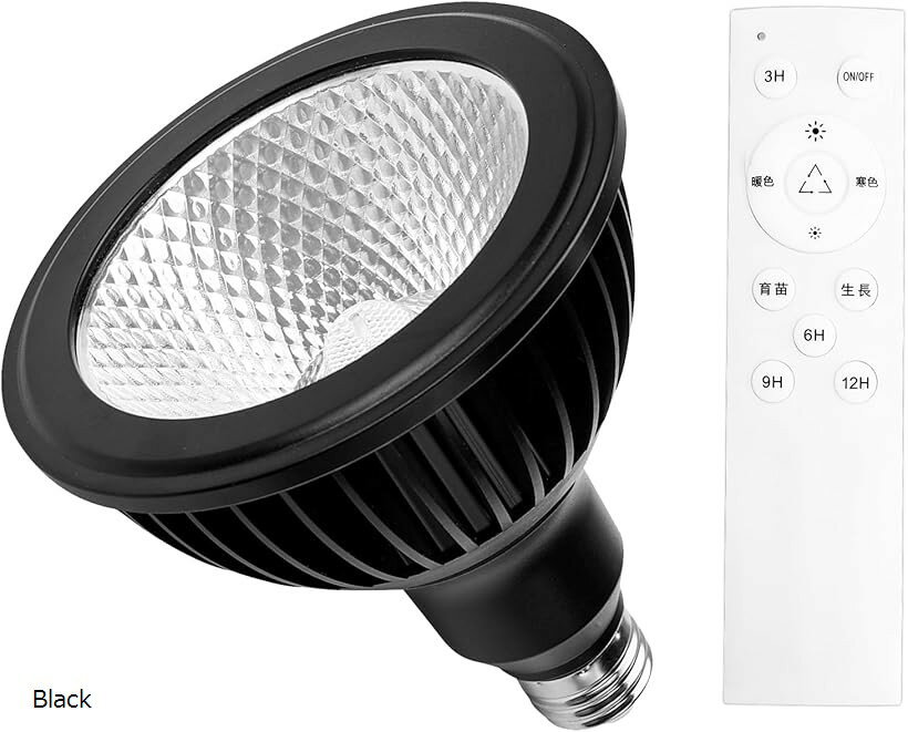 LED植物育成ライト E26 ランプ口 24Wスマートライト フルスペクトル ビーム角38度 置換可能60度 色温度..