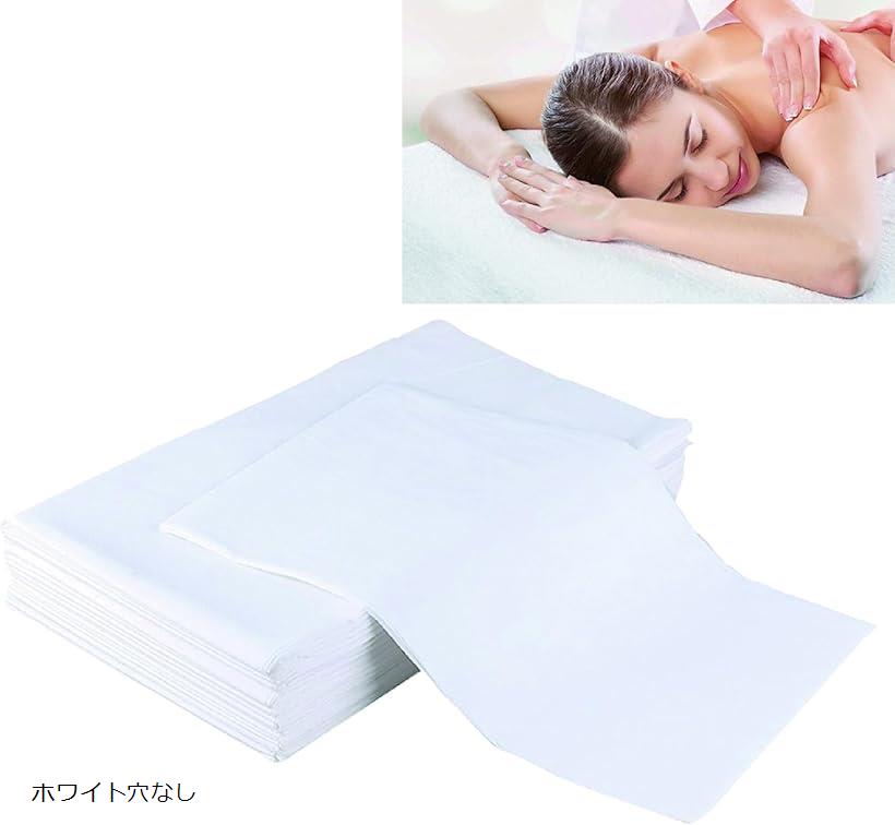 使い捨てシーツ 防水 防油 不織布 ペーパーシーツ 介護 エステ 整体 マッサージ (ホワイト穴なし, レギ..