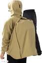 リュックも濡れない レインウェア 上下セット メンズ 防水 雨具 カッパ 自転車 サイクル レインパンツ 登山 釣り バイク (ベージュ, S)