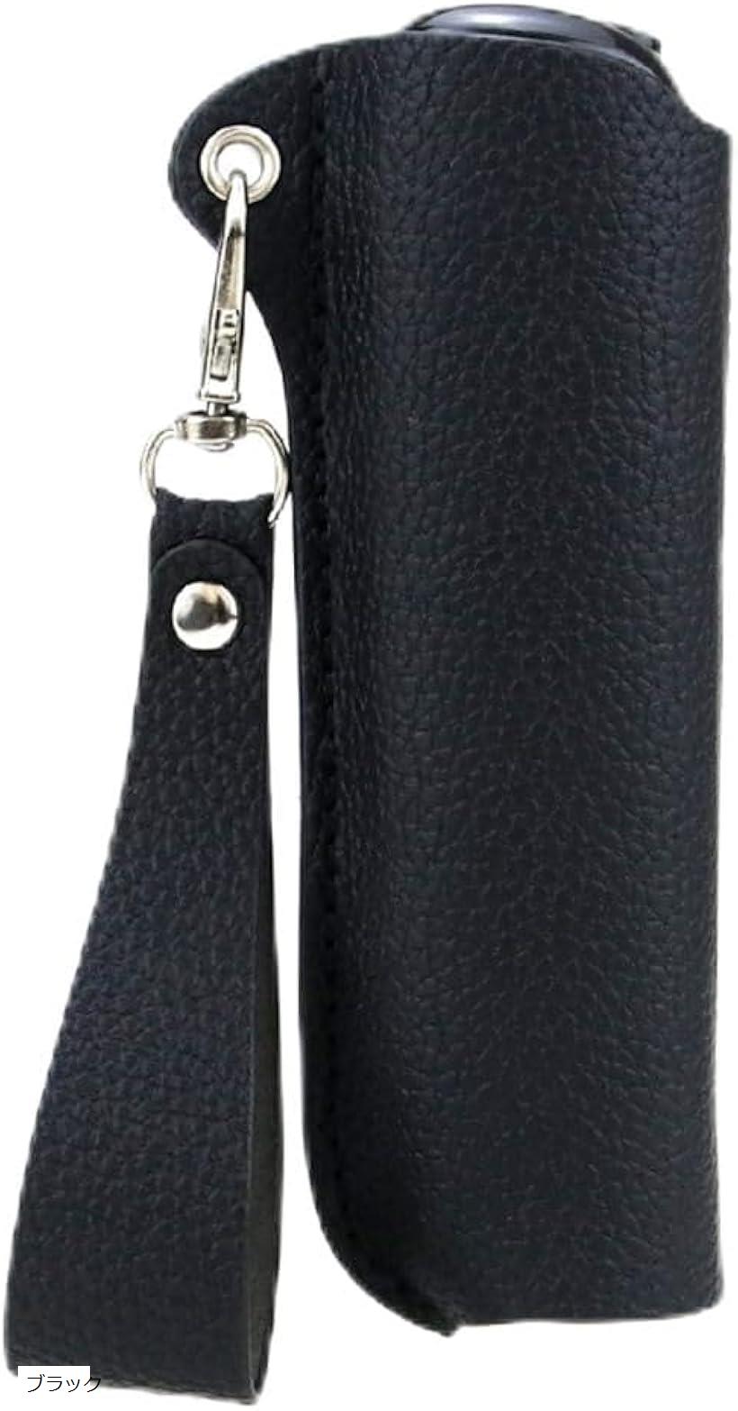 プルームオーラケース 対応 加熱式たばこ用 PUレザー製 持ち運び便利 軽量 キズ防止 防塵 耐衝撃 (ブラック)