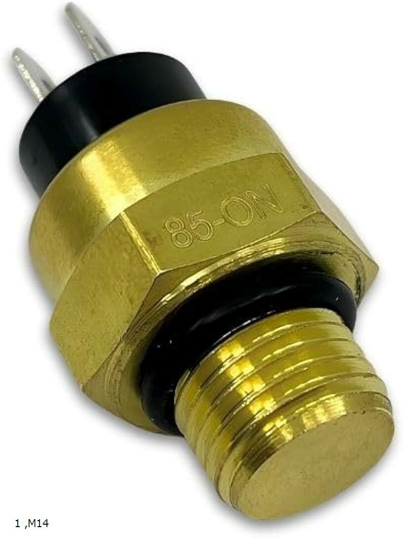 互換品 ファンスイッチ ローテンプ サーモ オーバーヒート M14 P1.5 2極 (1個, M14)