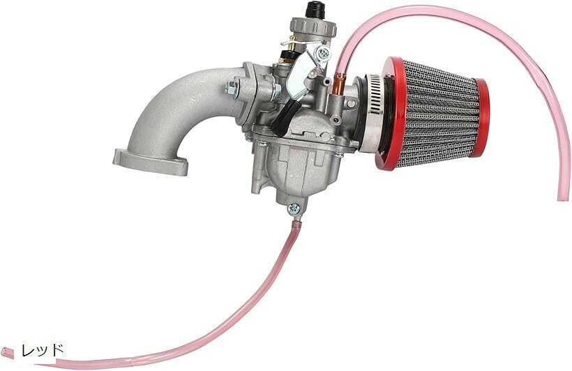 キャブレター エアフィルター セット VM22 26φ モンキー ゴリラ カブ シャリー ダックス (レッド, 125cc-140cc)