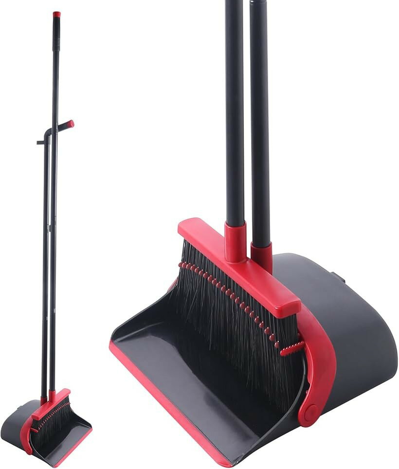 商品コード2burj3o320商品名ほうき ちりとり 掃除セット 自立式 収納に便利 ロングくし付き 長柄 延長ポール付き 掃除道具 防風 塵取り 大容量 室内 玄関 ホーム 美容室 ショップ最適ブランドEylidenカラーブラックサイズ等...