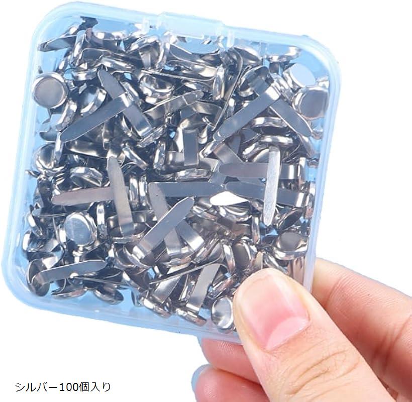 割ピン 100本セット DIY クラフト用 (シルバー100個入り, ワンサイズ)