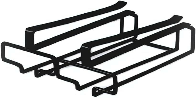 其它 - ワイングラスホルダー 吊り下げ 収納 ワインラック 戸棚下収納 工具不要 (ブラック, 2列)