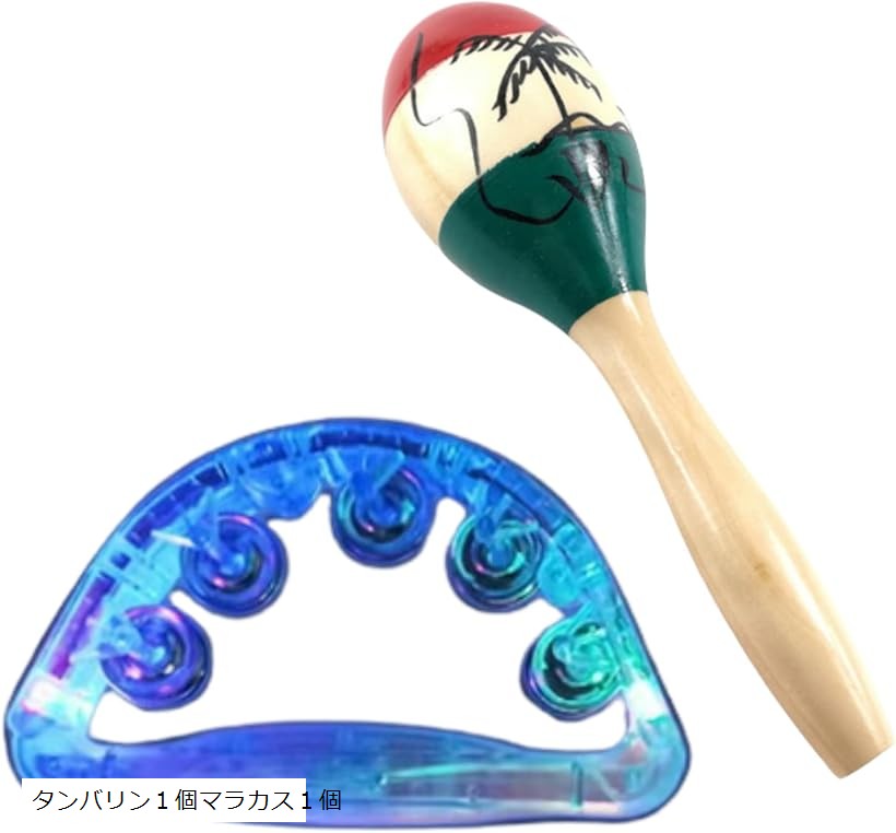 タンバリン マラカス セット 楽器 おもちゃ 打楽器 カラオケ 盛り上げ (タンバリン1個マラカス1個)