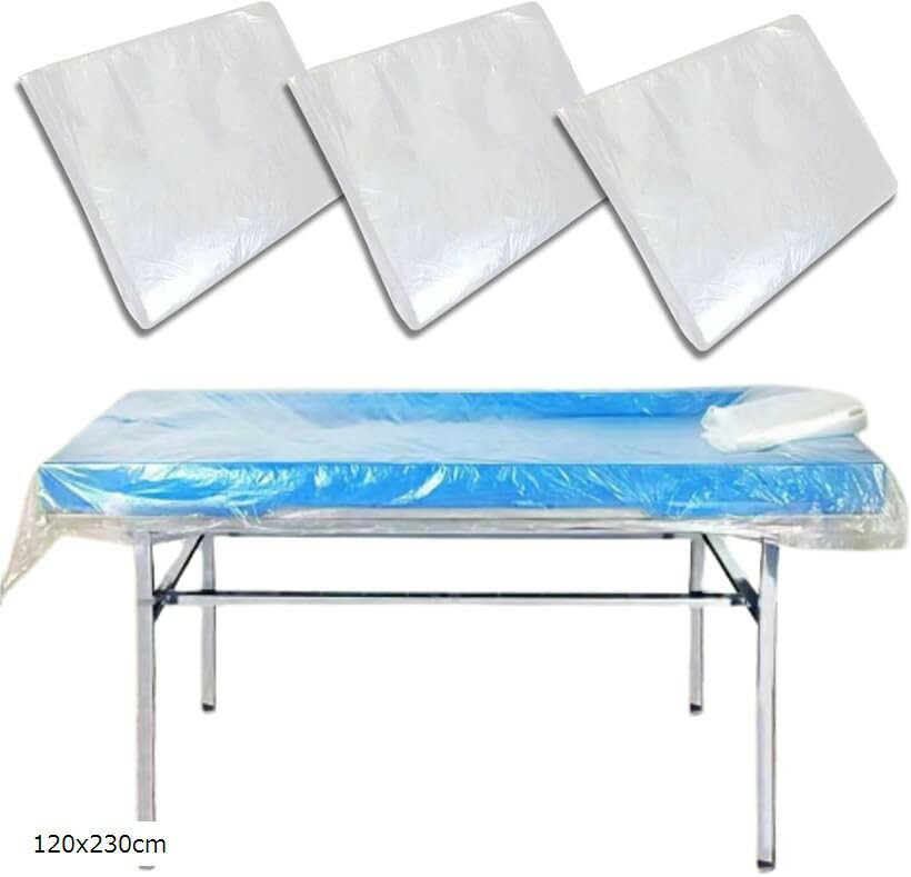 防水シーツ 使い捨て ベッドシーツ エステ マッサージ 90枚セット (クリア, 120x230cm)