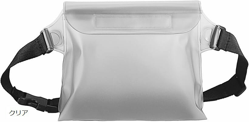 防水 バッグ ポーチ ショルダー 肩掛け 鞄 小物入れ 海 プール 温泉 (クリア)