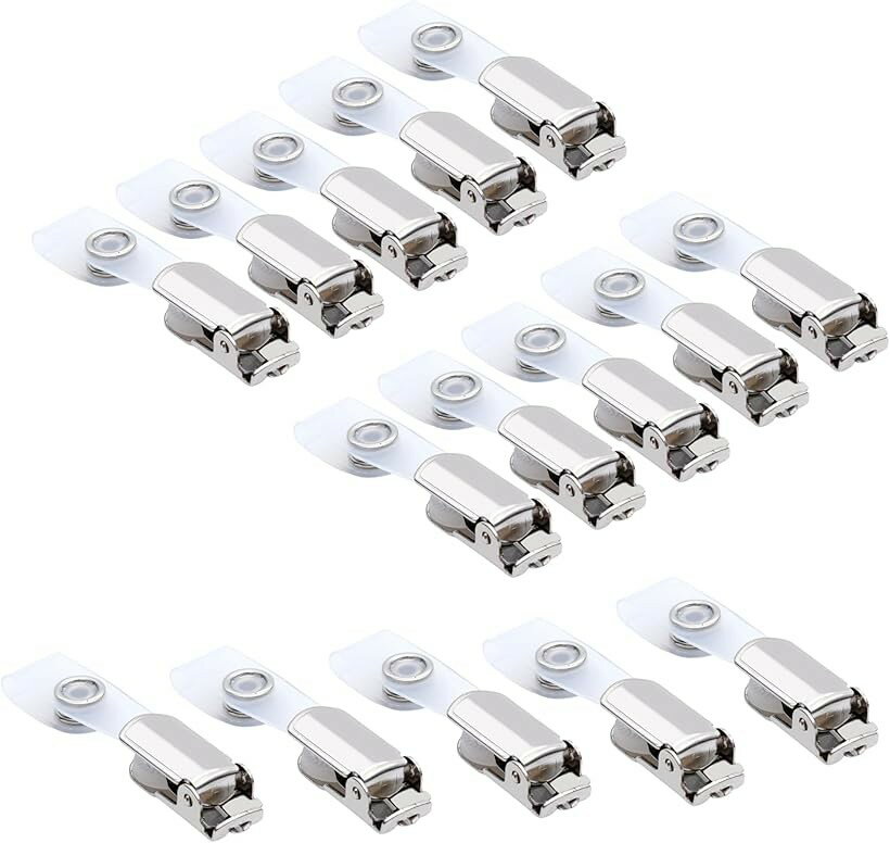 移動ポケット用クリップ 15個セット スカート・ズボンに簡単取り付け 落下防止 強力グリップ (ホワイト..