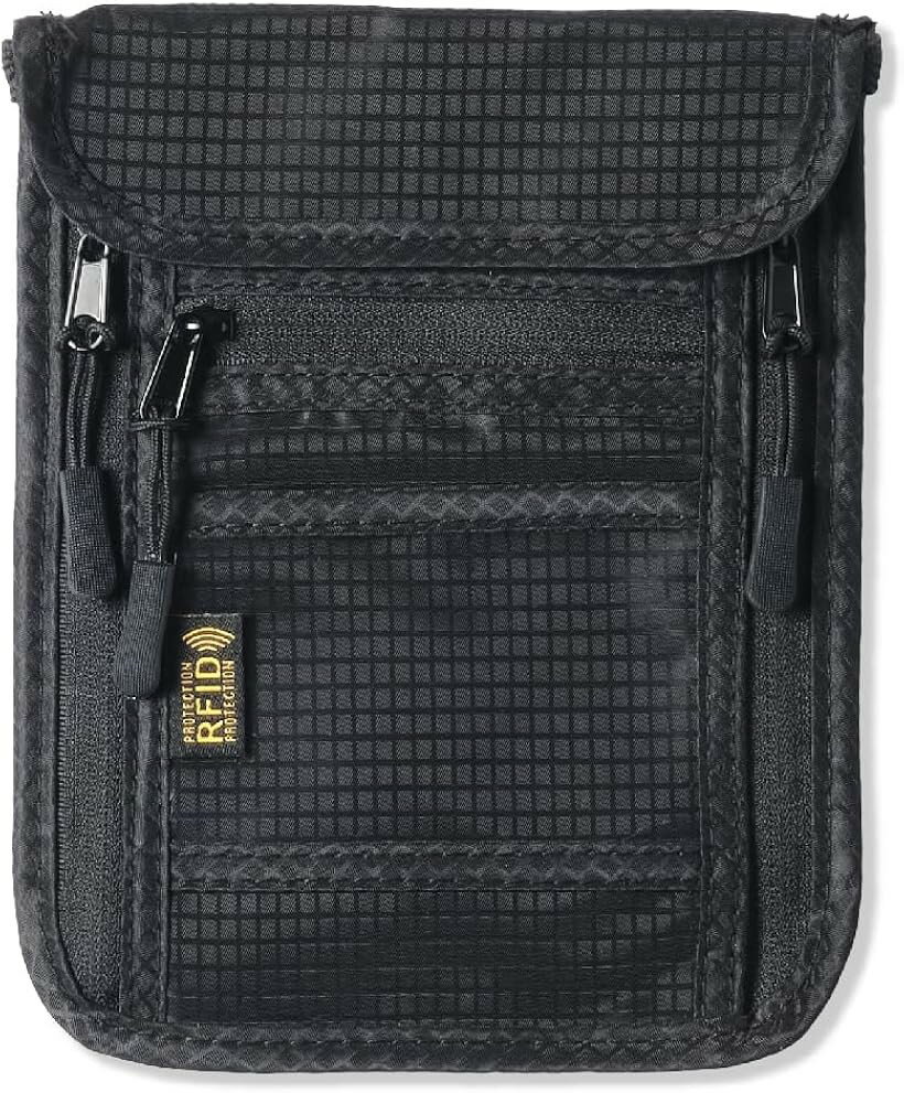 商品コード2bu3fw6nu5商品名パスポートケース 大手旅行会社ツアコン監修 スキミング防止 セキュリティポーチ 日本ブランド 首さげ パスポートカバー コンパクト 7ポケット 海外旅行ブランドLiferingerカラーブラック「旅のプロ...