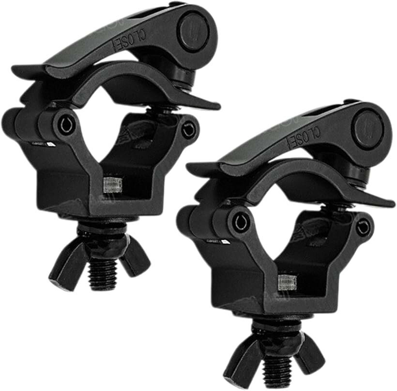 スコップホルダー 車 取付 汎用 クランプ 固定 金具 スコップ収納 車用ロッドホルダー 2個セット (ブラック)