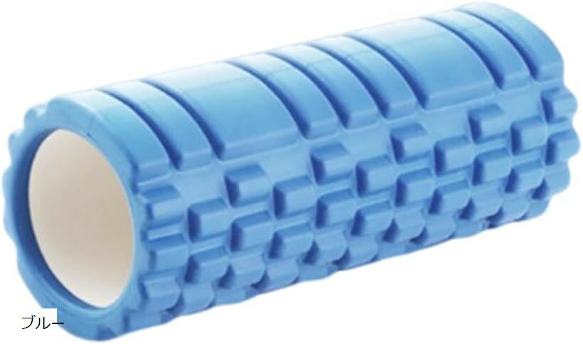 フォームローラー 筋膜リリース 凹凸設計 ミニタイプ ストレッチ器具 ヨガポール コンパクト設計 自宅フィットネス (ブルー)