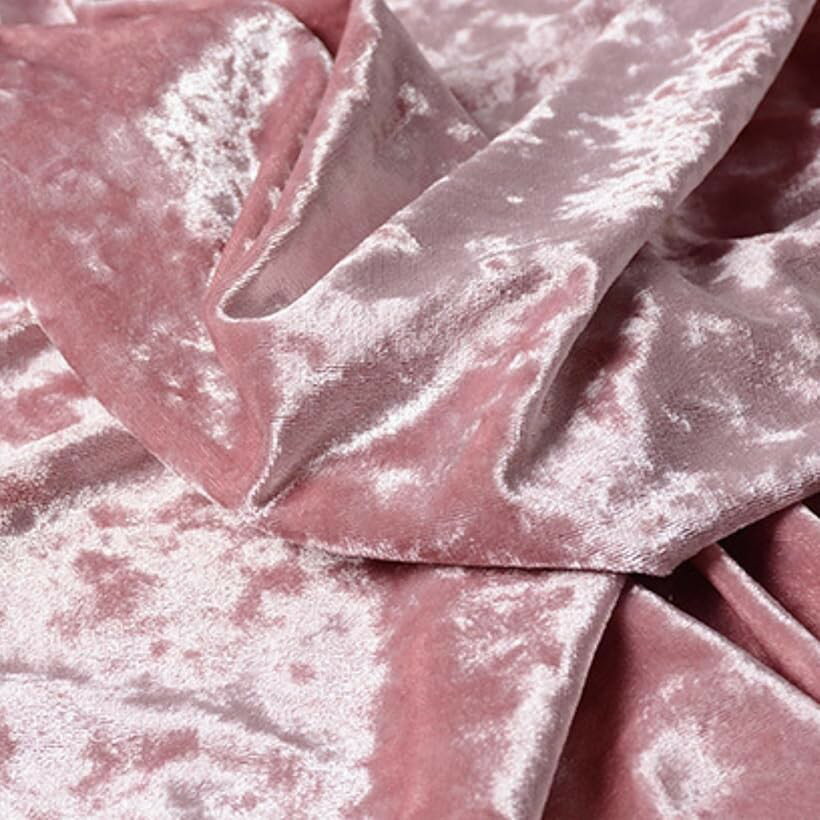 ベロア 生地 クラッシュベロア 幅160cmx2m 裁断済み 布 ポリエステル100% 手芸 ハンドメイド DIY (ピンク, 2メートル)