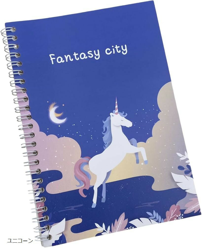 シール帳 A5 コレクションブック 剥がせる バインダー 手帳 ファイル 収納 ノート 台紙 (ユニコーン)