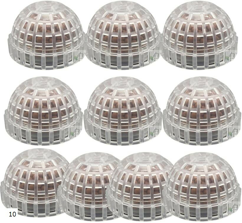 モスボール 5cmx3.6cm 3個 5個 10個セット 水草育成ホルダー ウイローモス栽培 モスマット 植物ホルダー 水質浄化 ミネラルボール付き 水槽用水草繁殖 (クリア, 10個)