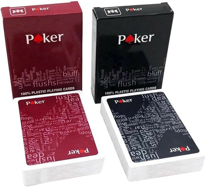 トランプ ポーカーサイズ プラスチック 2デッキセット 100%防水 カードゲーム