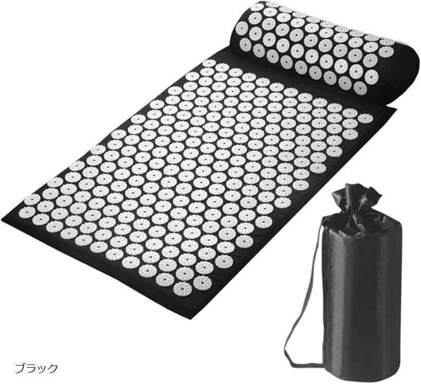 指圧マット スパイクマット 枕付き 42x68cm 水洗い可 持ち運び便利 快眠 リラクゼーション 自宅用 体の..