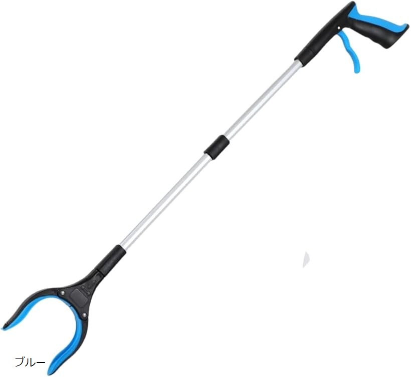 介護用 リーチャー マジックハンド つかみ棒 しゃがまずに取れる 折りたたみ式 軽量 磁石付き 高齢者 妊娠中 入院 快適サポート 便利グッズ 多用途 掃除 小物拾い 強力 おもちゃ 長い 伸縮 ロング (ブルー, 83cm)