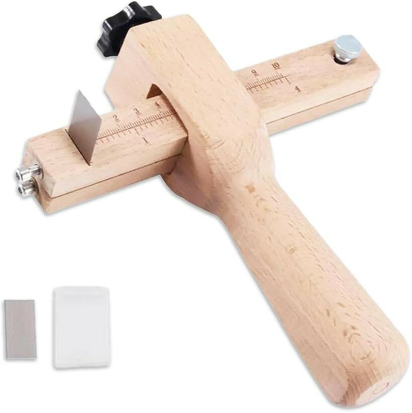 レザーストラップカッター 革工具 ベルト クラフト 調節可能 替刃1枚付