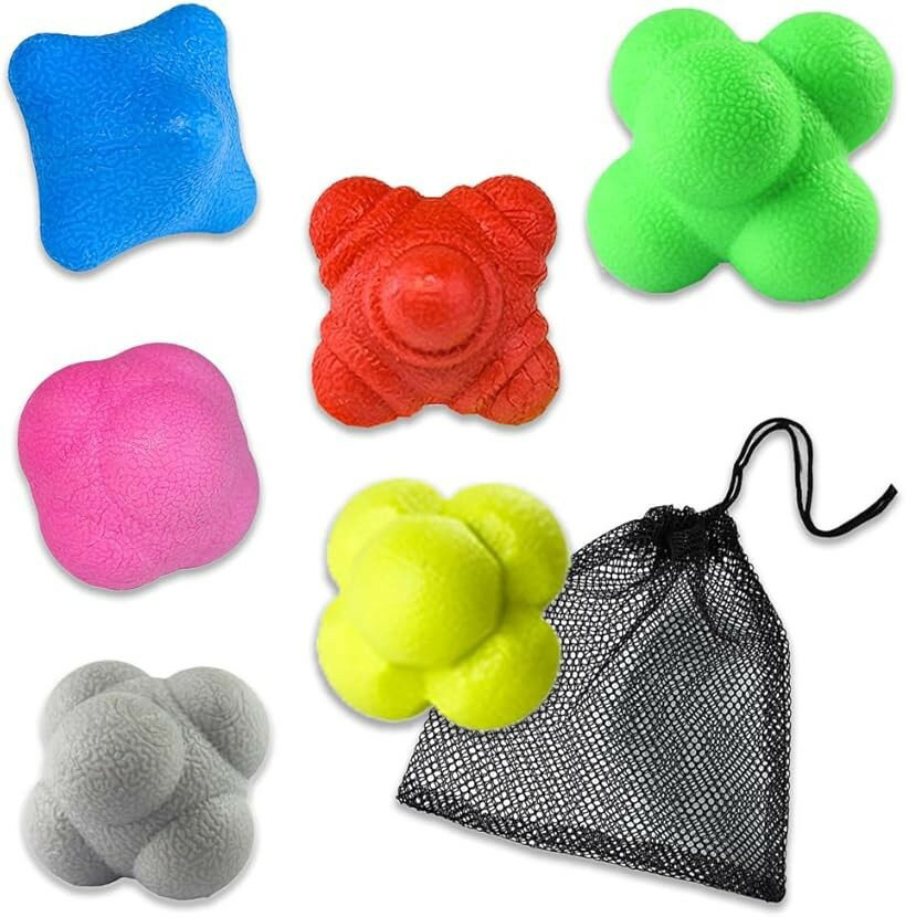 リアクションボール 反射神経 トレーニング 難易度別 6種セット イレギュラー バウンド 不規則 動体視..