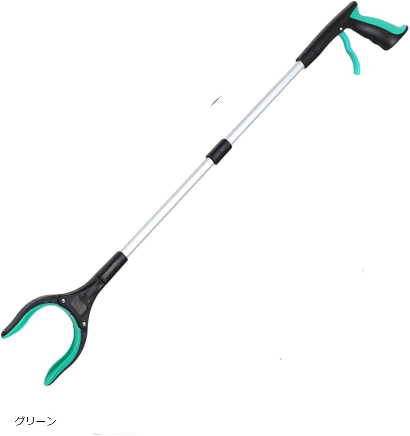 介護用 リーチャー マジックハンド つかみ棒 しゃがまずに取れる 折りたたみ式 軽量 磁石付き 高齢者 妊娠中 入院 快適サポート 便利グッズ 多用途 掃除 小物拾い 強力 おもちゃ 長い 伸縮 ロング (グリーン, 83cm)