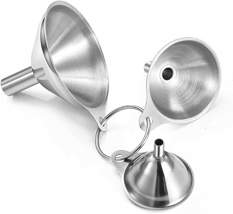 漏斗 ステンレス ミニ 広口 じょうご ファンネル ロート 小型 フィルター オイル 3点セット