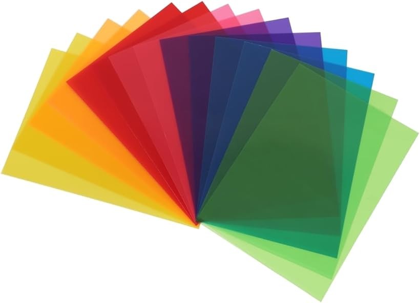 カラーフィルター 14枚セット 7色補正ジェルライトフィルター PVCジェル照明フィルター