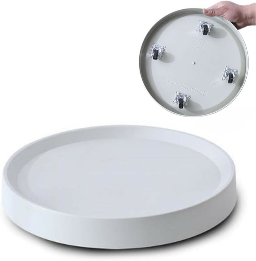 植木鉢台 キャスター付き 鉢置き台 受け皿 室内 屋外 観葉植物 花台 鉢受プレート ガーデニング (ホワ..