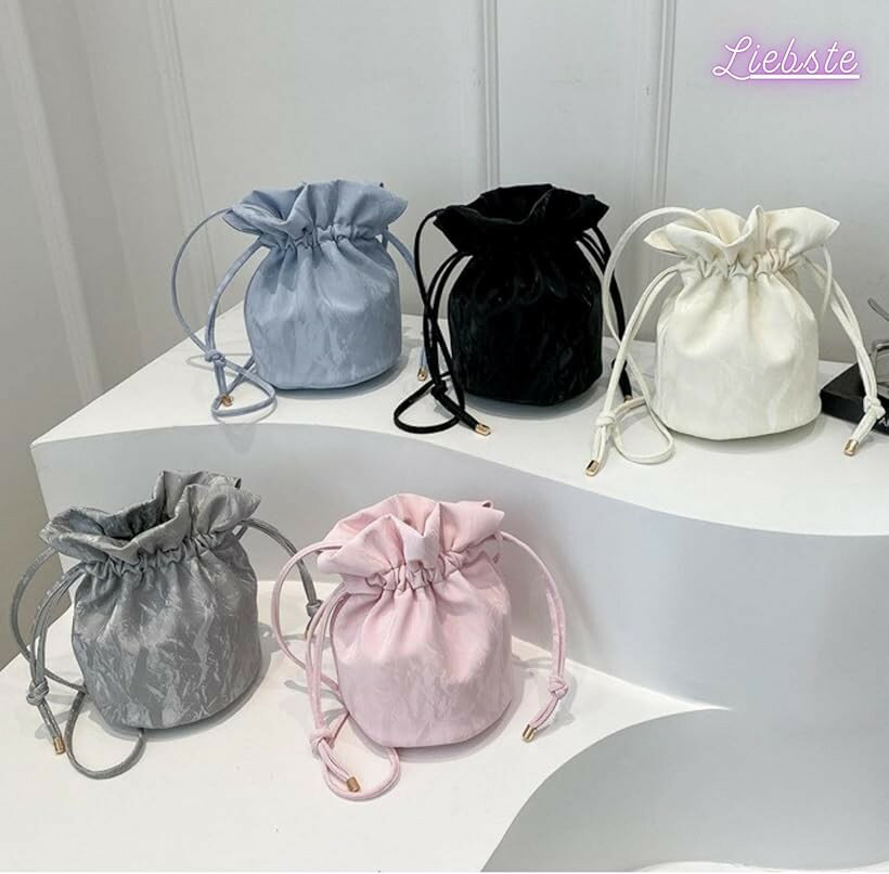 推し活 ペンライトケース 巾着ショルダー 全5色 軽量 おしゃれ 収納袋 小物入れ 推しカラー対応 推し活ポーチ ワンショルダーバッグ ペンライトポーチ (ピンク)