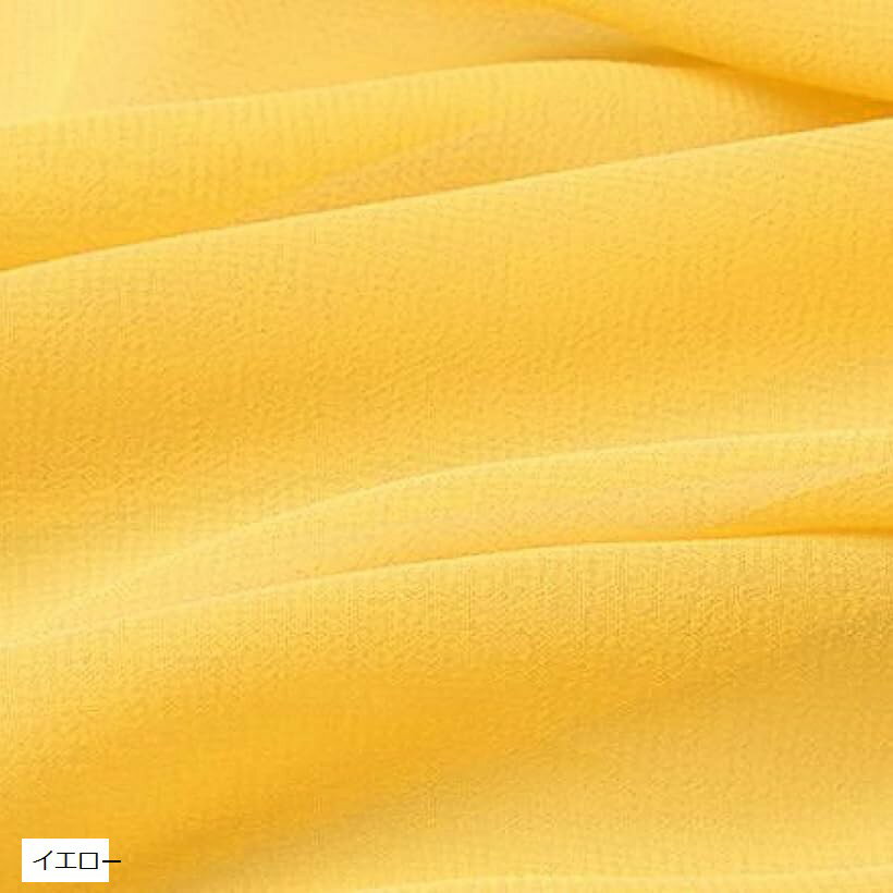 100D ソフト シフォン 生地 2mx幅1.5m 手芸 布 薄手 (イエロー)