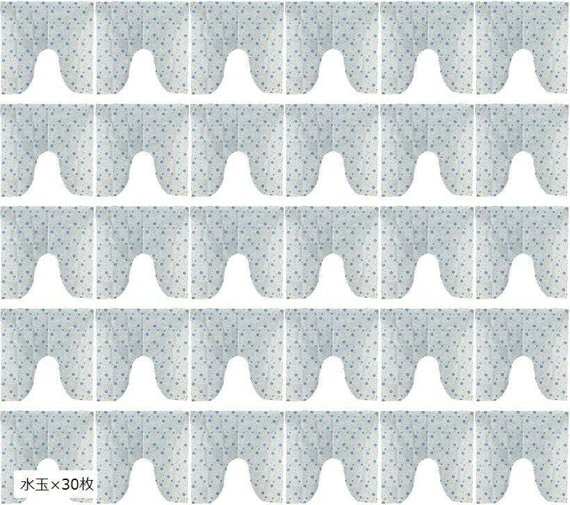 使い捨て トイレマット 滑り止め シール 尿こぼれ対策 床 介護 トイトレ (水玉x30枚, 60x60)