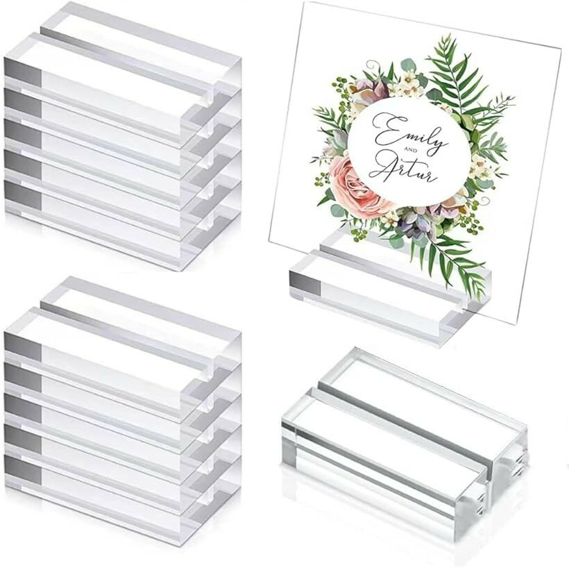 メモスタンド アクリル ディスプレイ プライスカード立て ミニ 卓上 おしゃれ シンプル 10個