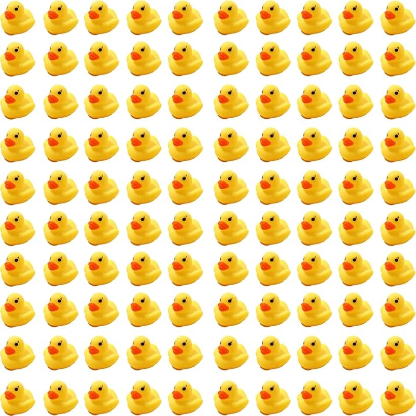 アヒル お風呂 おもちゃ あひる ミニ 水遊び お風呂に浮かべるアヒル アヒルちゃん 大容量 (イエロー, 100個)...