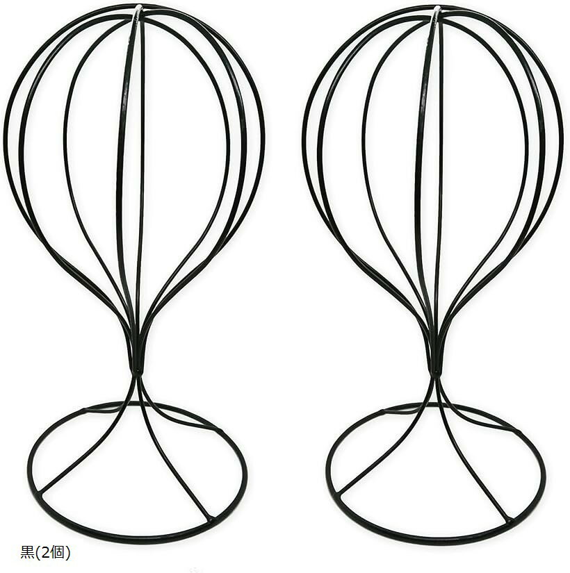 アウプル アイアン 帽子スタンド 帽子掛け ウィッグスタンド 軽量 おしゃれ (ブラック 2個セット)