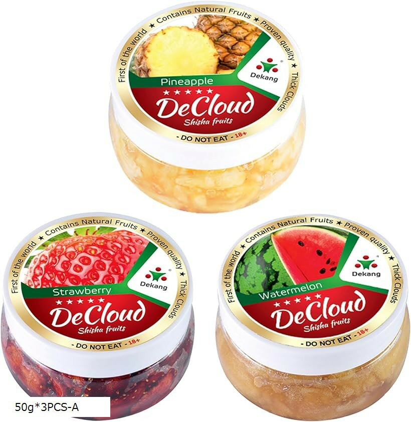 シーシャ フレーバー DeCloud Shisha Friut Hookah Mix Flavors Set 50-Gram Pack of 3 150 Grams Toba..