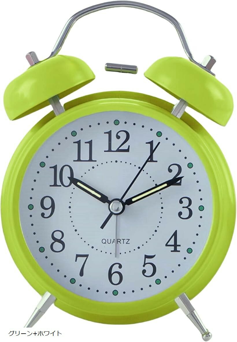 目覚まし時計 子供 置き時計 オシャレ 大音量 振動 アナログ 可愛い ベル 絶対起きれる目覚まし おしゃれ 標準時計 卓上 アラームクロック 連続秒針 バックライト付き