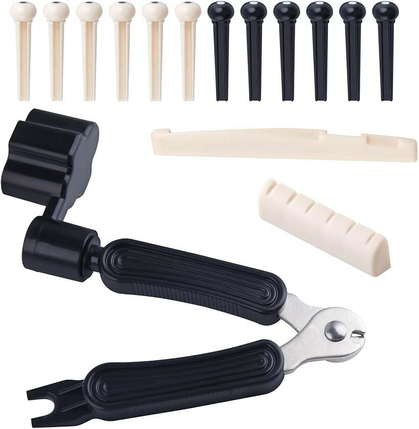 15セット ギター ニッパー ストリングワインダー ペグ 弦切りニッパー ギターピンプラー ギター弦 ...