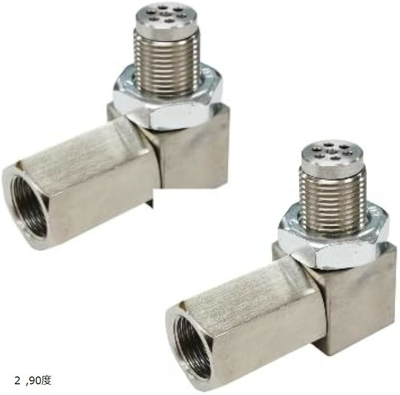 O2センサー ユニバーサル アダプター エラーキャンセラー M18x1.5 ステンレス (90度， 2)