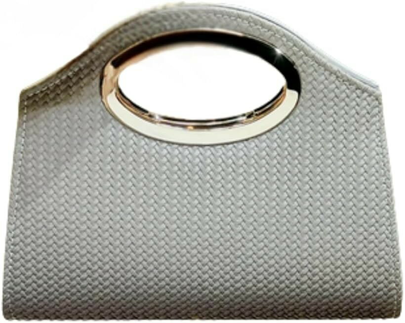 結婚式 バッグ クラッチバッグ パーティーバック チェーン付き フォーマルバッグ 2WAY ハンドバッグ 披露宴 (シルバーグレー)