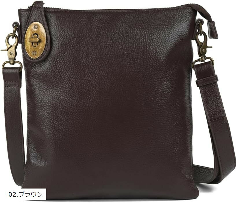 Other - 永く使える逸品 本革 ショルダーバッグ メンズ 薄型 小さめ 皮 レザー uy31 (02.ブラウン)