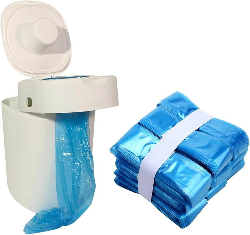 互換品 取り出し容器 クリップ付き リターロッカーII対応 カートリッジ おむつポット 取替えロール ポイテック (ブルー)(4.0)