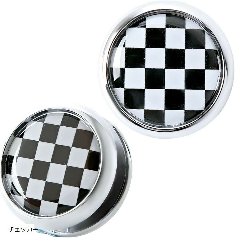 スカイベル ケーブル フック 車 2個セット ホルダー ミニフック クーパー BMW MINI 対応 アクセサリー スマホ 便利グッズ (チェッカー)