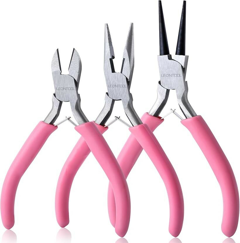 手芸用ペンチ 3点セット ミニラジオペンチ 先丸ヤットコ マイクロニッパー バネ付 平ヤットコ 丸やっと..