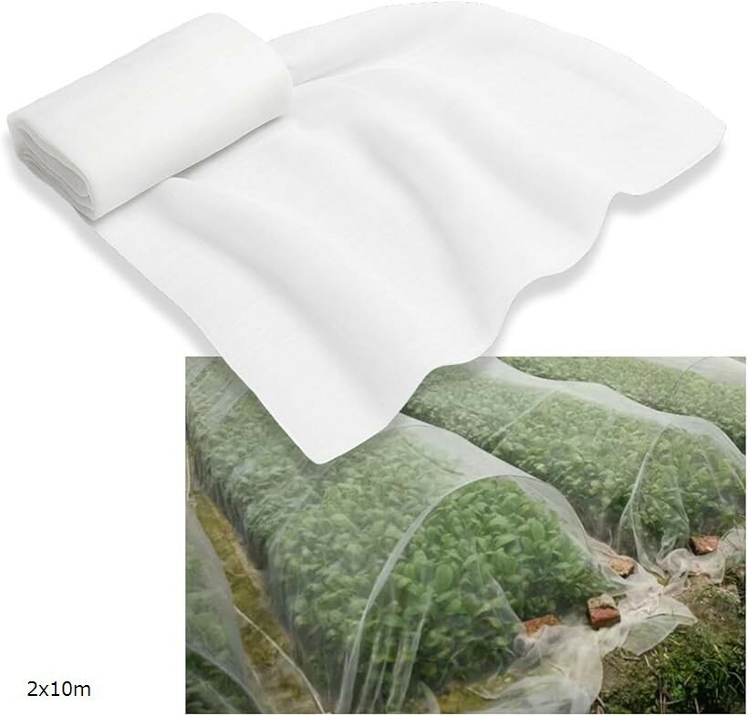 防虫ネット 家庭菜園 野菜 果樹 害虫よけネット 白色 通気性・水通し良好 トンネル栽培 パイプハウス (..