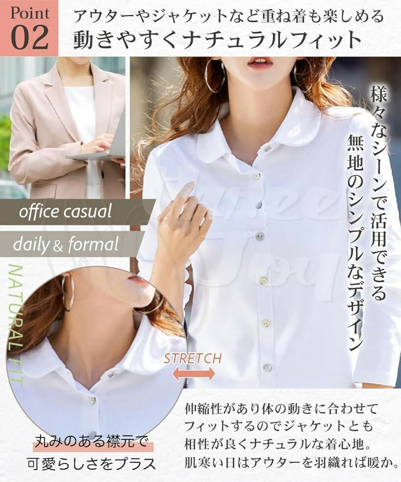 シャツ レディース ゴルフウェア お洒落 テニス スポーツ ストレッチ 秋冬 韓国 (カーキ, 2XL)