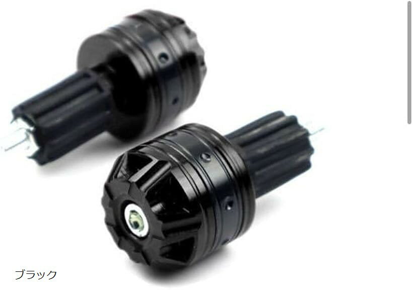 CNC アルミ オートバイ ハンドル バーエンド キャップ スライダー 対応 ユニバーサル (ブラック, 16-18mm)