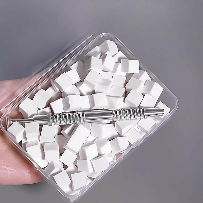 【楽天ランキング1位入賞】ネイルアートツール ソフトスポンジ グラブペン ブラシ 100個 (オンブレネイルスポンジ)