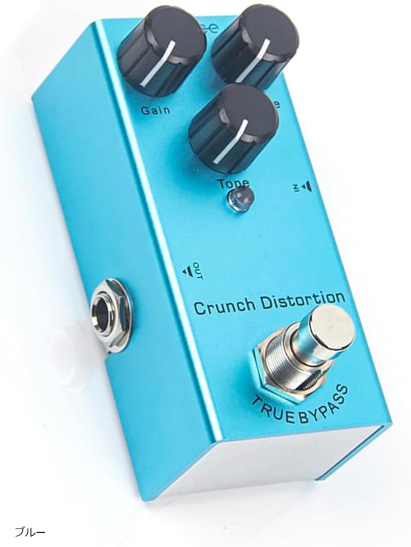 ギターエフェクト ギターペダル ミニエフェクター トゥルーバイパス搭載 エフェクトペダル ノイズ低減 ディレイ対応 エレキギター用 (ブルー)