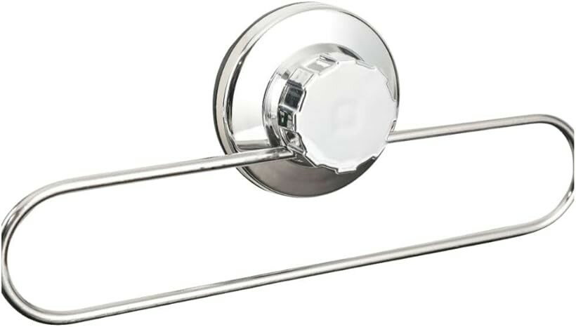 タオルリング タオル掛け ハンドタオルリングホルダー ステンレス タオルハンガー 浴室 キッチン お風呂 洗面台 収納 吸盤 (銀色 (Gin-iro， Silver))